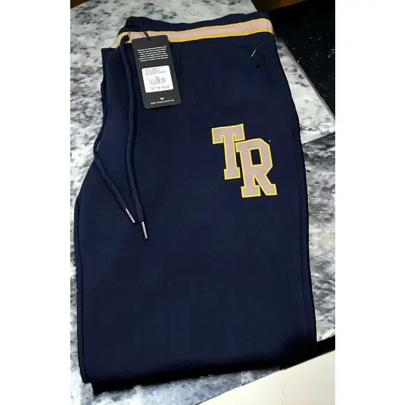 NWT - True Religion Women's Collegiate Jogger Ace Blue Designer Sweatpants XL